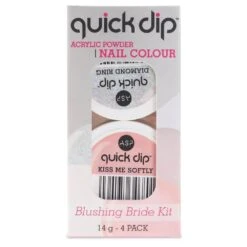 ASP Quick Dip Acrylic Dipping Powder Nail Colour - Blushing Bride Kit - Pack Of 4