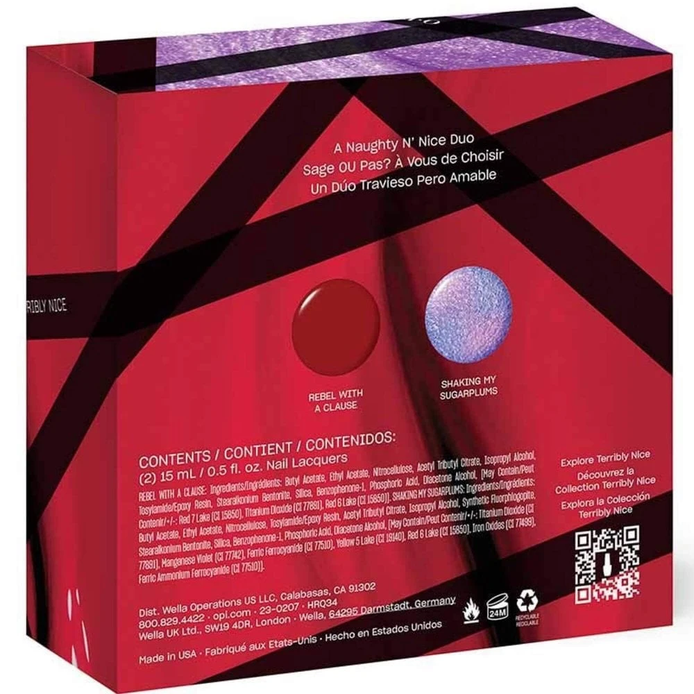 OPI Terribly Nice Christmas Collection Nail Polish Gift Set - 2 X 15ml 5 OPI Terribly Nice Christmas Collection Nail Polish Gift Set - 2 X 15ml - Image 3