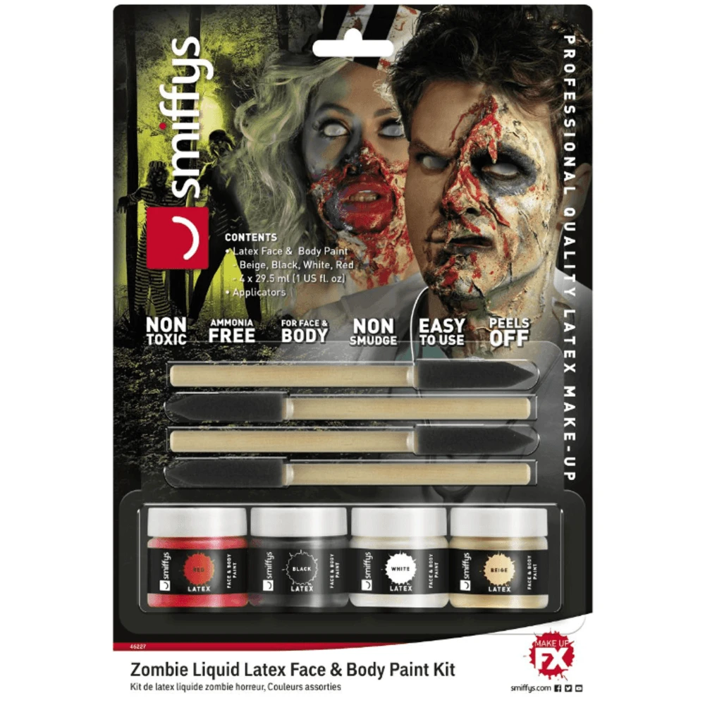 Smiffy's Smiffys Makeup FX Zombie Liquid Latex Kit 3 Smiffy's Smiffys Makeup FX Zombie Liquid Latex Kit